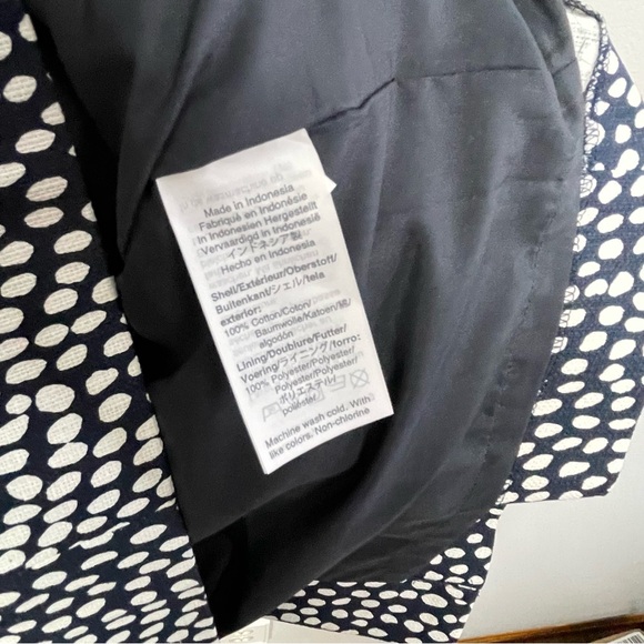 J.Crew Navy & White Printed Sheath Dress | Size 6 - Picture 4 of 7